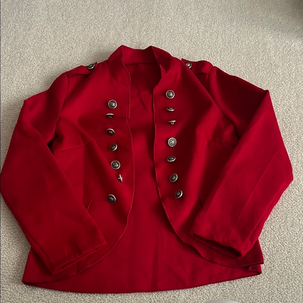Red button jacket